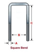 square top u-bolts